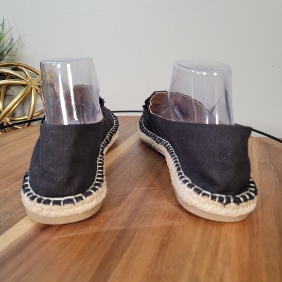 Old Navy Black Jack Espadrilles Canvas Flats Summer Vacation Size 11 - Picture 6 of 16